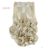 False Hair Extensions Synthetic Hair with Clip 8pcs 18 Clips in Hair Extension 20" Long Curly  Hairpiece Heat Resistant Hair