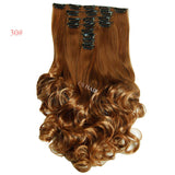 False Hair Extensions Synthetic Hair with Clip 8pcs 18 Clips in Hair Extension 20" Long Curly  Hairpiece Heat Resistant Hair