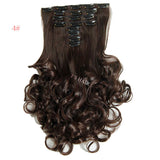 False Hair Extensions Synthetic Hair with Clip 8pcs 18 Clips in Hair Extension 20" Long Curly  Hairpiece Heat Resistant Hair