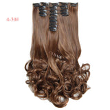 False Hair Extensions Synthetic Hair with Clip 8pcs 18 Clips in Hair Extension 20" Long Curly  Hairpiece Heat Resistant Hair