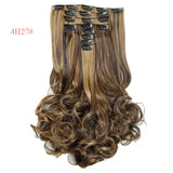 False Hair Extensions Synthetic Hair with Clip 8pcs 18 Clips in Hair Extension 20" Long Curly  Hairpiece Heat Resistant Hair