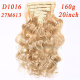 160g 7pcs/set clips in hair extension long Curly Fake hair pieces 16 clip in false hair extensions Multicolor Cheap hairpiece