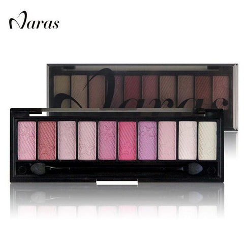 Brand 10 Colors Eyeshadow Palette with Brush Nude Makeup balm Luminous Glitter Shimmer Eye Shadow Make Up Palette Cosmetics