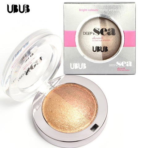 1 PCS Double Color Glitter Eyeshadow Brand UBUB Professional Nude Eyeshadow Palette Makeup Shimmer Eye Shadow Palette Make Up