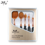5PCS Rose Gold Oval Make Up Brushes MULTIPURPOSE Makeup Brush Set  Professional Makeup Brush Foundation Powder Brush Kit in BOX