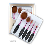 5PCS Rose Gold Oval Make Up Brushes MULTIPURPOSE Makeup Brush Set  Professional Makeup Brush Foundation Powder Brush Kit in BOX