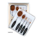 5PCS Rose Gold Oval Make Up Brushes MULTIPURPOSE Makeup Brush Set  Professional Makeup Brush Foundation Powder Brush Kit in BOX