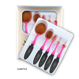 5PCS Rose Gold Oval Make Up Brushes MULTIPURPOSE Makeup Brush Set  Professional Makeup Brush Foundation Powder Brush Kit in BOX