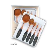 5PCS Rose Gold Oval Make Up Brushes MULTIPURPOSE Makeup Brush Set  Professional Makeup Brush Foundation Powder Brush Kit in BOX
