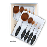 5PCS Rose Gold Oval Make Up Brushes MULTIPURPOSE Makeup Brush Set  Professional Makeup Brush Foundation Powder Brush Kit in BOX