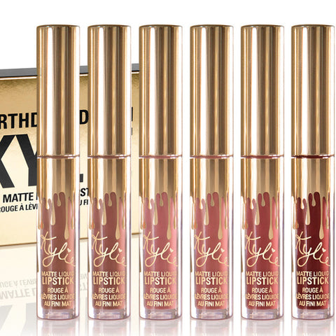 Gold Kylie Birthday Limited Edition Collection kylie jenner Matte LIPSTICK BIRTHDAY COLLECTION Mini Kits lip kit 6pcs/set