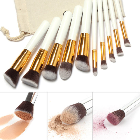 Makeup Brushes 10 Pcs Superior Professional Soft Cosmetics Make Up Brush Set Woman's Kabuki Brush kit Makeup Brushes Wholesale