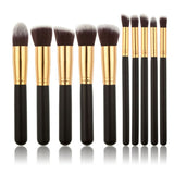 Makeup Brushes 10 Pcs Superior Professional Soft Cosmetics Make Up Brush Set Woman's Kabuki Brush kit Makeup Brushes Wholesale
