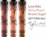 kylie jenner lip kit liquid lip gloss lipsticks love bite dirty peach brown sugar matte kits Bundle birthday edition cosmetics