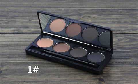 Professional sale 4 colour EYEBROW Powder/Shadow Palette With Double Ended Brush Make Up Eyebrow pencil
