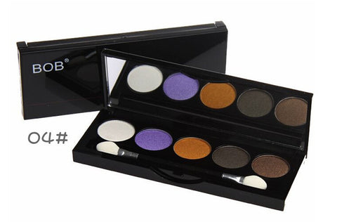 5 colors Natural Makeup Basic Cosmetics Glitter Eye Smoky shadow palette professional make up Matte palettes brush