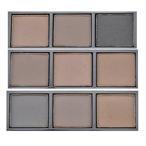 2PCS Professional 3 Colour Eyebrow Powder/Shadow Palette With Double Ended Brush Make Up Eyebrow