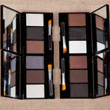 Free Shipping New Arrive Professional 3colour Waterproof Natural EYEBROW Powder/Shadow Palette With Brush Make Up Eyebrow HMU001