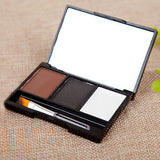 Free Shipping New Arrive Professional 3colour Waterproof Natural EYEBROW Powder/Shadow Palette With Brush Make Up Eyebrow HMU001