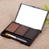 Free Shipping New Arrive Professional 3colour Waterproof Natural EYEBROW Powder/Shadow Palette With Brush Make Up Eyebrow HMU001
