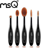 MSQ New Arrival Tooth Brush Shape Oval Makeup Brush Set MULTIPURPOSE Professional Foundation Powder Brush Kits