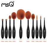 MSQ New Arrival Tooth Brush Shape Oval Makeup Brush Set MULTIPURPOSE Professional Foundation Powder Brush Kits
