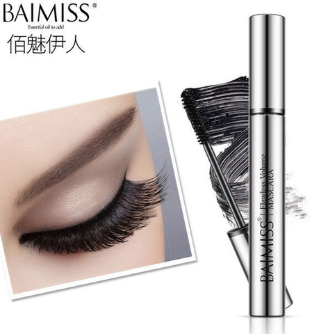 BAIMISS Thick Waterproof Mascara Best Mascara Foundation Makeup Cosmetic Length Extension Long Curling Eyelash Black Mascara