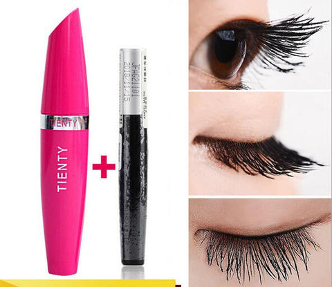 2 Pcs/Set Mascara Makeup Lash Eyelash Black Waterproof Double Mascara Curling Lengthening Red And Black Cosmetic