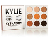 Genuine kylie jenner eyeshadow pressed powder eyeshadow the bronze palette kit 9 colors shades kylie jenner cosmetics lip gloss