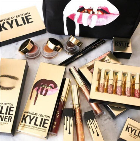 Kylie Jenner cosmetics kylie Leo lip kit matte liquid lipsticks and lip liner kits birthday edition eyeshadow kylie lip gloss