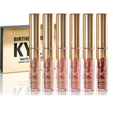 Hot sales new kylie jenner birthday edition lip kit gloss set cosmetics matte liquid lipstick  6 color  make up