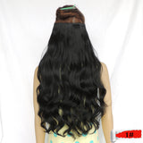 cabelo sintetico fast shinion clip in hair extensions ins Invisible for cheveux pelo 28 inch 120g jet black color 1 curly