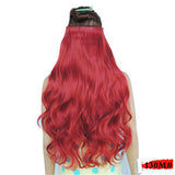 cabelo sintetico fast shinion clip in hair extensions ins Invisible for cheveux pelo 28 inch 120g jet black color 1 curly
