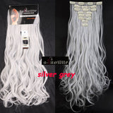 50Colors Long 24 INCHES Curly/Wavy 8PIECE/SET Real Thick 170g Clip in Full Head Hair Extensions Extentions human New Hair Style