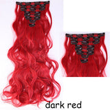 50Colors Long 24 INCHES Curly/Wavy 8PIECE/SET Real Thick 170g Clip in Full Head Hair Extensions Extentions human New Hair Style