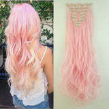 50Colors Long 24 INCHES Curly/Wavy 8PIECE/SET Real Thick 170g Clip in Full Head Hair Extensions Extentions human New Hair Style