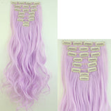 50Colors Long 24 INCHES Curly/Wavy 8PIECE/SET Real Thick 170g Clip in Full Head Hair Extensions Extentions human New Hair Style