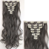 50Colors Long 24 INCHES Curly/Wavy 8PIECE/SET Real Thick 170g Clip in Full Head Hair Extensions Extentions human New Hair Style