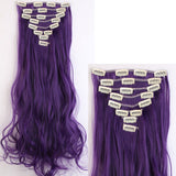 50Colors Long 24 INCHES Curly/Wavy 8PIECE/SET Real Thick 170g Clip in Full Head Hair Extensions Extentions human New Hair Style