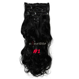 50Colors Long 24 INCHES Curly/Wavy 8PIECE/SET Real Thick 170g Clip in Full Head Hair Extensions Extentions human New Hair Style