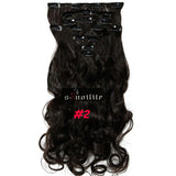 50Colors Long 24 INCHES Curly/Wavy 8PIECE/SET Real Thick 170g Clip in Full Head Hair Extensions Extentions human New Hair Style