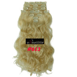 50Colors Long 24 INCHES Curly/Wavy 8PIECE/SET Real Thick 170g Clip in Full Head Hair Extensions Extentions human New Hair Style