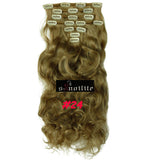 50Colors Long 24 INCHES Curly/Wavy 8PIECE/SET Real Thick 170g Clip in Full Head Hair Extensions Extentions human New Hair Style