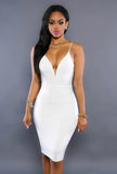 Owlprincess Sexy V Neck Backless Night Club Dress Open Back Knot Ladies Elasticity Bandage Vestidos Party wear Bodycon Dresses