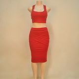 2016 Spring Summer Casual Vestidos 2 Piece Sets Women's Slim Midi Bodycon Tunic Sexy Club Outfit Party Elegant Bandage Dresses