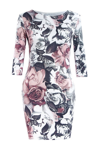 2016 Vestidos Cartoon Print Slim Bodycon Pencil Dress Fashion Women Summer Casual Dress Lady Tshirt Office Bandage Dress