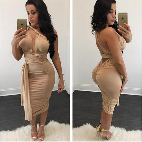2016 summer sexy backless deep strapless women sexy night club dresses women bodycon bandage dresses fashion vestidos
