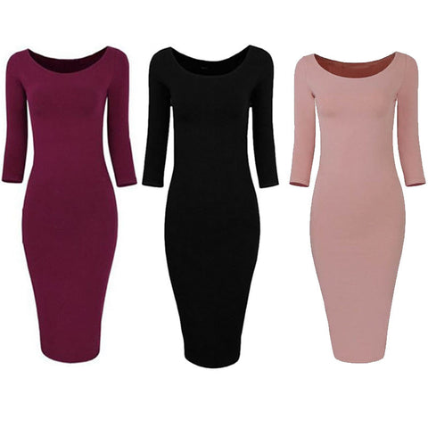 Women Bandage Bodycon Long Sleeve Evening Sexy Party Pencil Dress