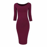 Women Bandage Bodycon Long Sleeve Evening Sexy Party Pencil Dress