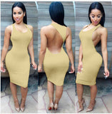 2016 New Arrivals Casual Fashion Plus Size Women Clothing Sexy Backless Evening Party Bandage Women Dress Vestidos De Festa